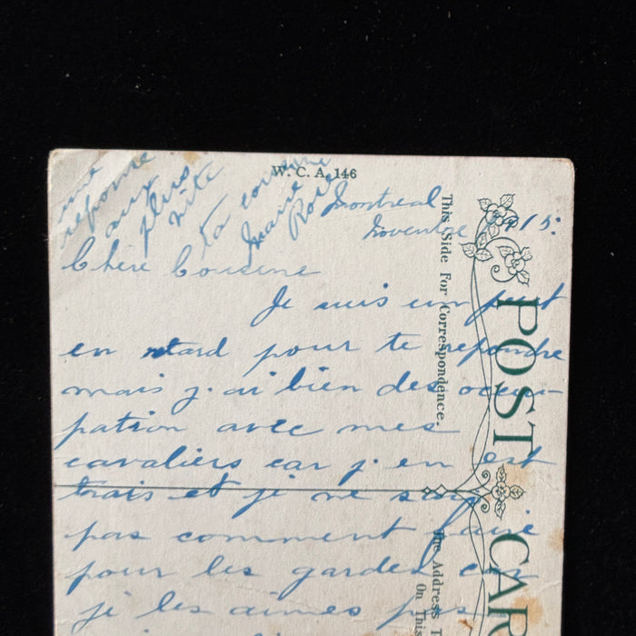Antique Postcard 1913 Romantic Scandal Commander Beatty British Navy