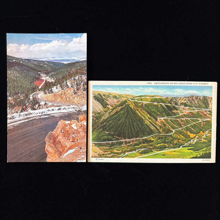 Vintage Postcard Lot Montana Switchbacks Harding Way Red Lodge Cooke City Hwy