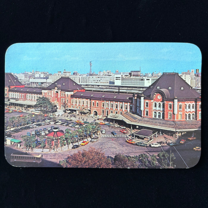 Vintage Postcard Tokyo Central Station Showa Retro Marunouchi Japan Commuter Cars