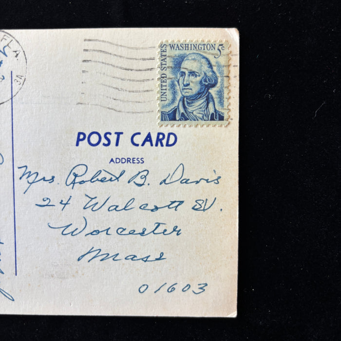 Vintage Postcard 1960s Ice Water Carillon Hotel Miami Beach FL MiMo Architecture