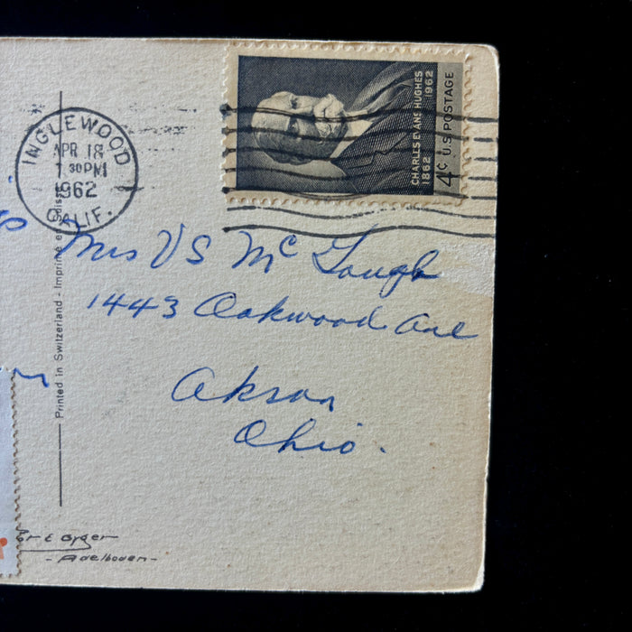 Vintage Postcard 1962 Yellow Daffodil Flower Kessler Easter Crippled Children