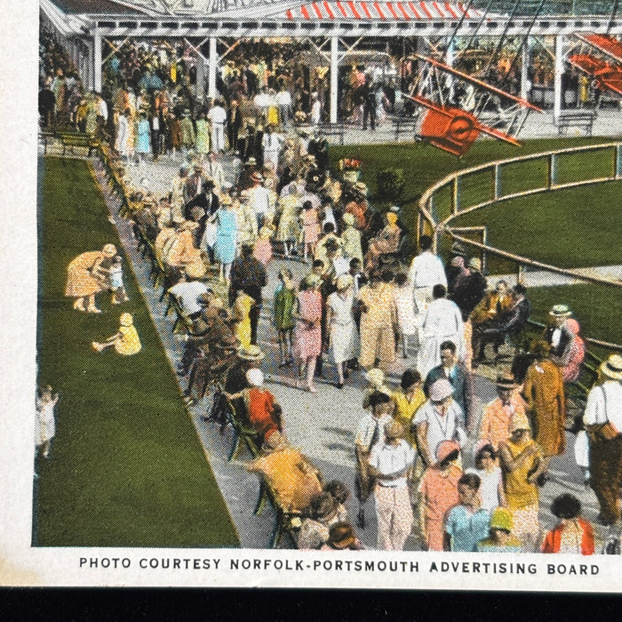 Vintage Postcard Lot Norfolk Virginia Beach Kiddyland Amusement Park Pool Ferry