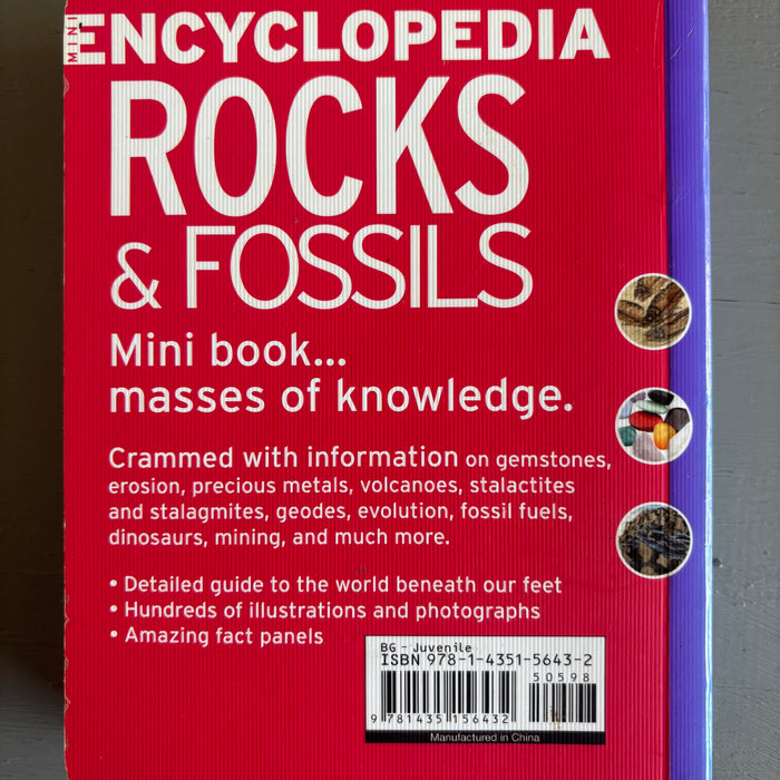 Mini Encyclopedia Rocks & Fossil Paperback Book