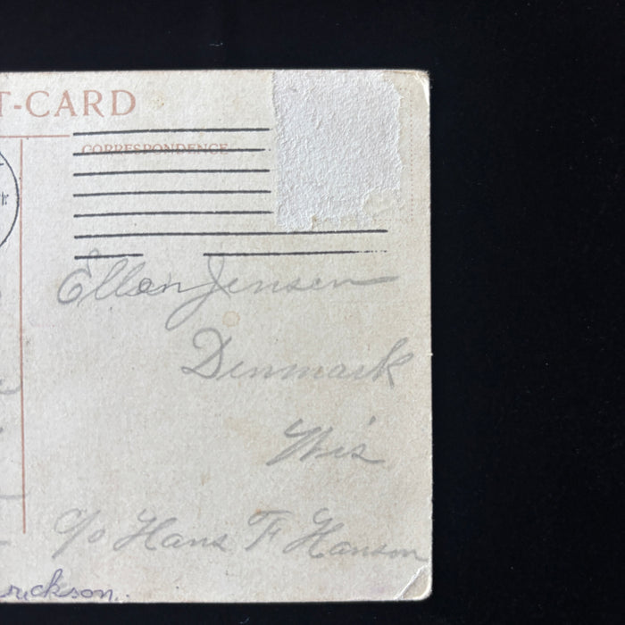 Antique Postcard 1912 Kongsvinger Norway Scandanavian-American Denmark Wisconsin