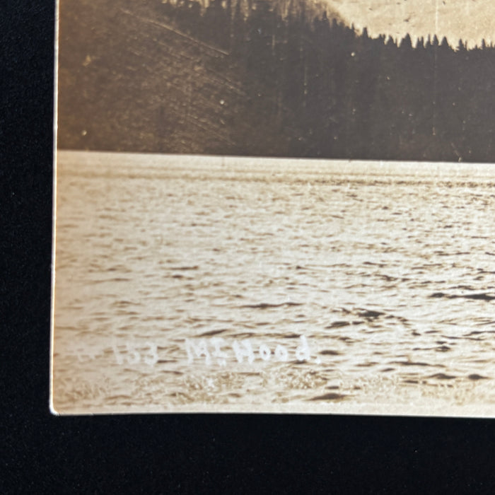 Vintage Postcard RPPC Mt Hood Oregon Lost Lake Snow Mountain Cross + Dimmitt