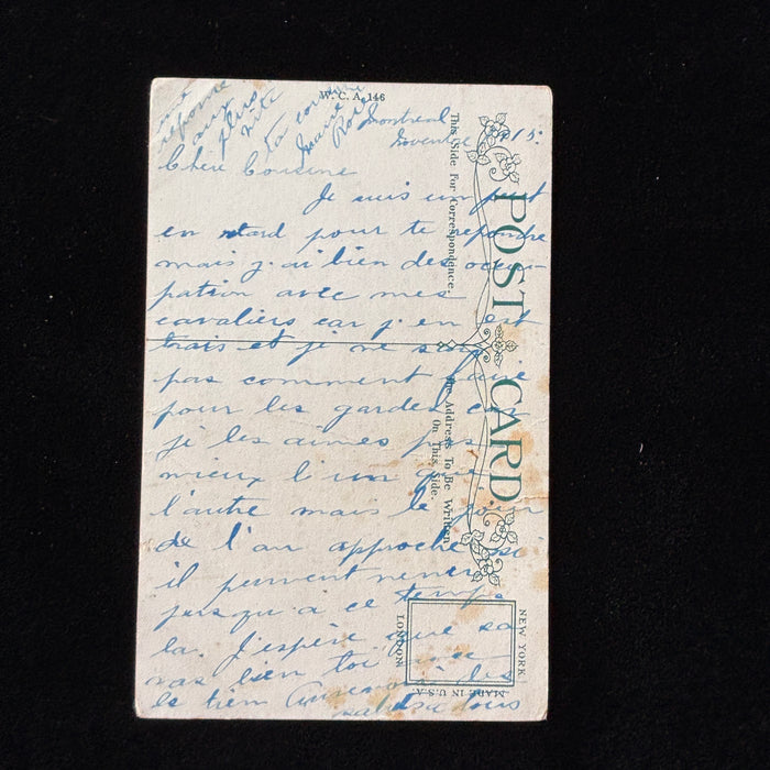Antique Postcard 1913 Romantic Scandal Commander Beatty British Navy
