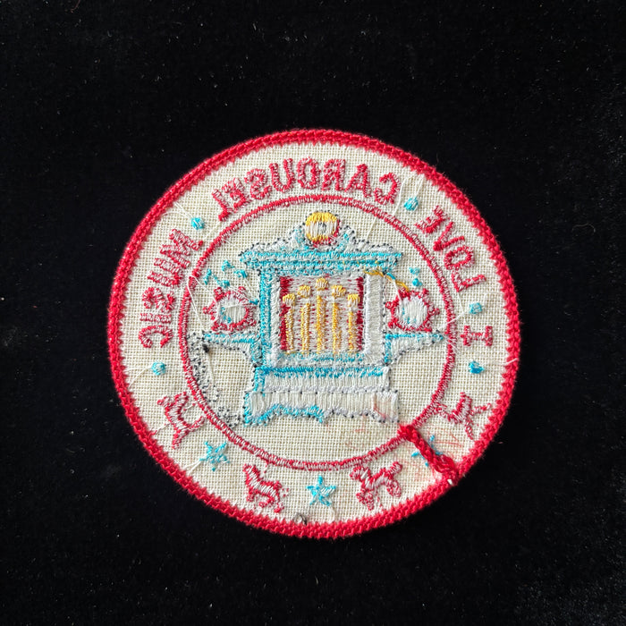 Vintage Patch 'I Love Carousel Music' Organ Band Fairground Calliope