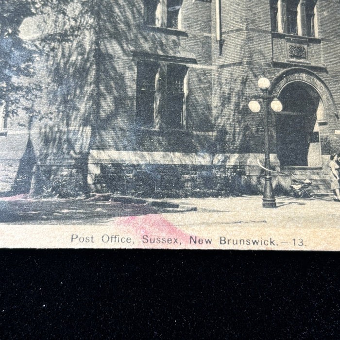 Vintage Postcard 1948 Daily Community Life Sussex New Brunswick Post Office