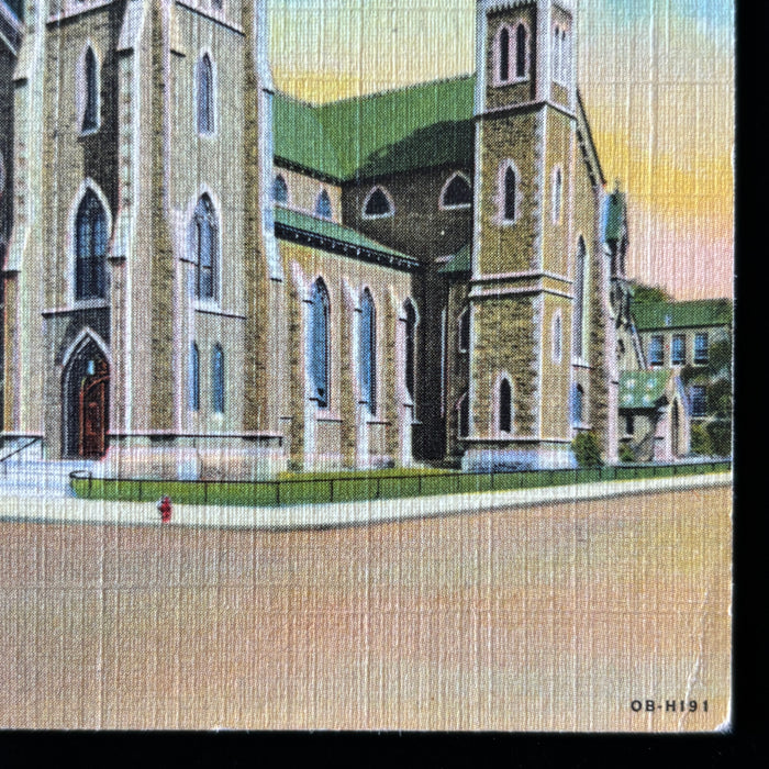Vintage Postcard 1943 Mincemeat Canning St Marys Cathedral Burlington VT Posted