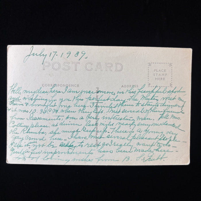 Vintage Postcard 1939 RPPC Young Gay Crowd Rhumba Dance Lake Tahoe California