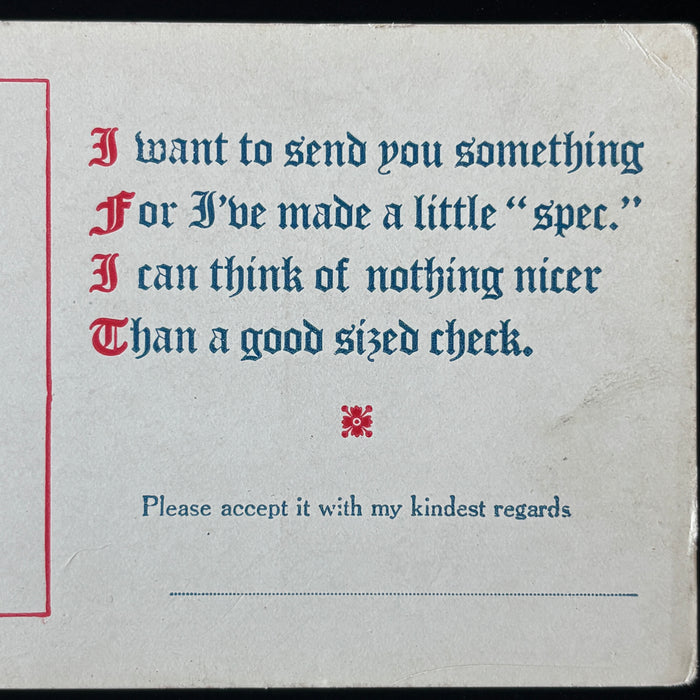 Antique Postcard Lot Josh Billings American Pun Comic Novelty Check Chicago