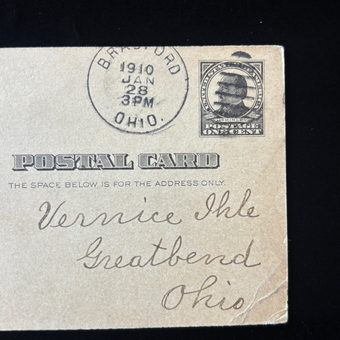 Antique Postal Card 1910 Mental Arithmetic Mail Order John S Royer Bradford OH