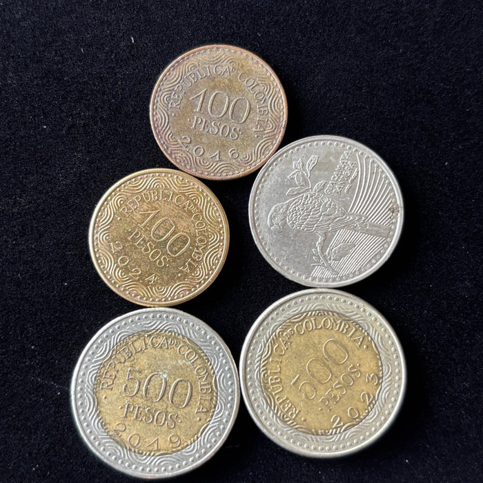 South American Coin Collection Lot of 10 Colombia Wildlife Chile Mexico Pesos