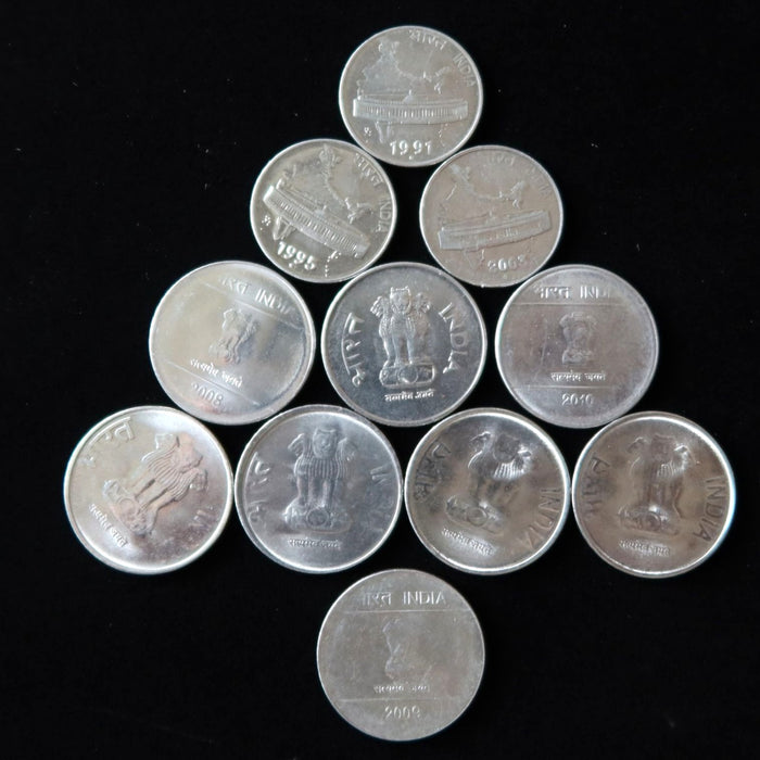 Indian Coin Lot of 11 Shiny Rupee Paise Currency Collection