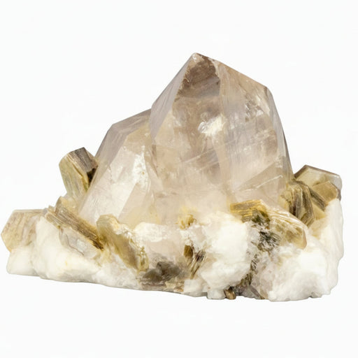 Crystal rock on a white background