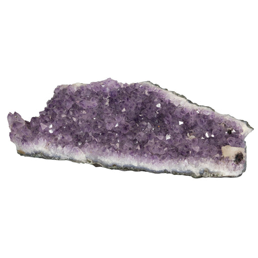 Amethyst crystal on a white background