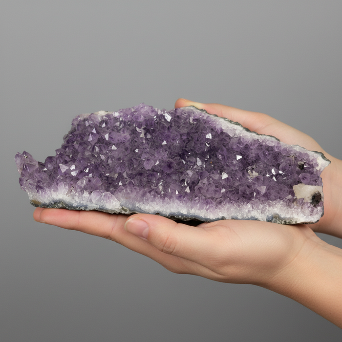 Amethyst Cluster Big Spiritual Energy Charger 8 Inch