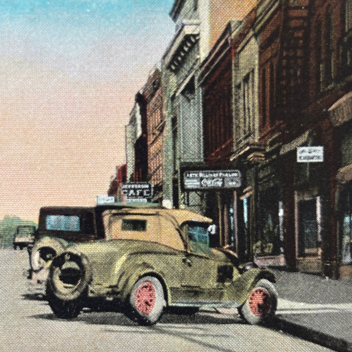 Vintage Postcard Lot Main Street Henderson NC Shop Signs Cars Golf Country Club