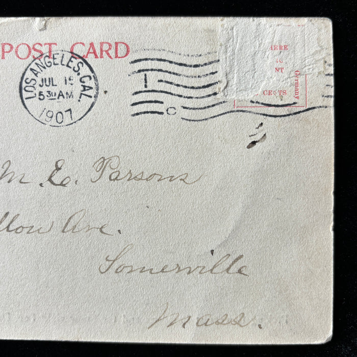 Antique Postcard 1907 Family Invitation McNally Mansion California