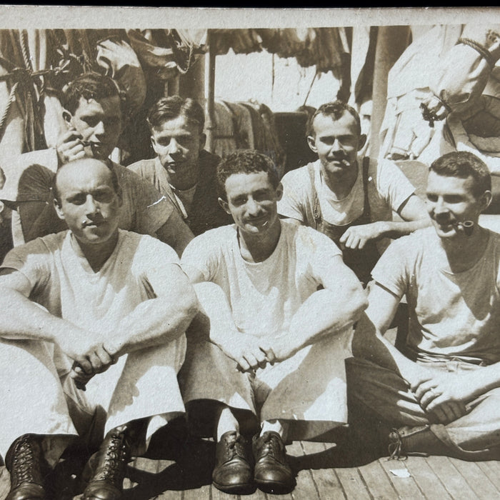 Antique Postcard Lot WWI US Navy Sailor Ship Crew Nurse Group RPPC Military