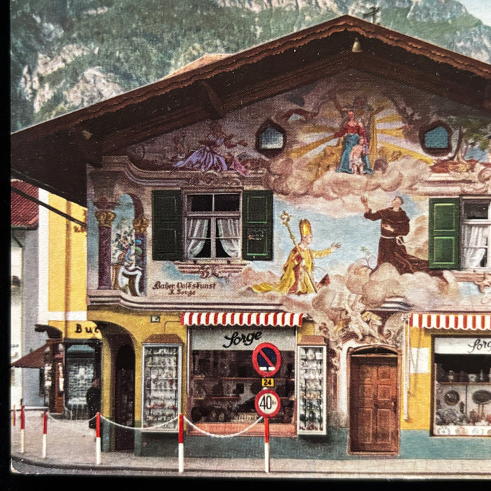 Vintage Postcard Lot Alpine Folk Art Architecture Cafe Restaurant Farm Germany