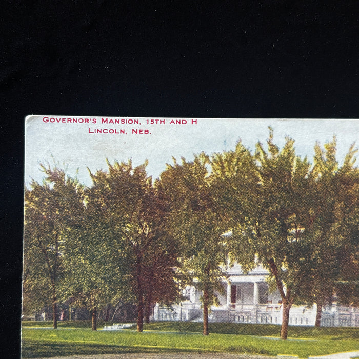 Antique Postcard 1907 Demolished Governor Mansion Lincoln Nebraska 15th H Street