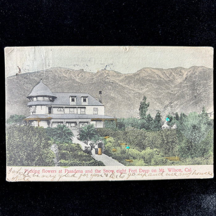 Antique Postcard 1907 Family Invitation McNally Mansion California