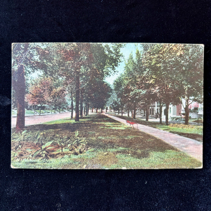 Antique Postcard 1910 Boulevard Dayton OH Germantown Soldiers Home Chautauqua