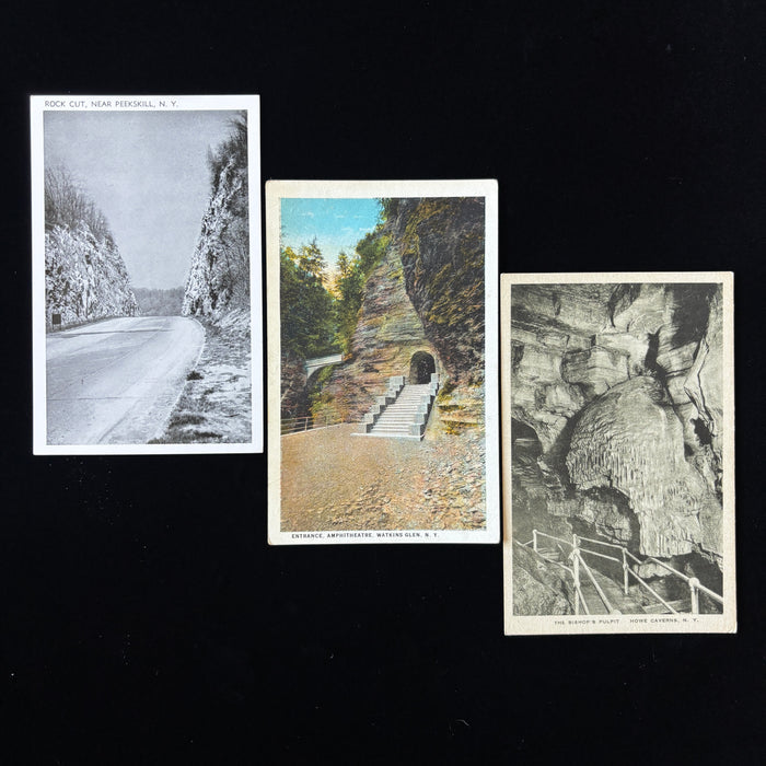 Vintage Postcard Lot Rock Cut Howe Caverns Watkins Glen Peekskill Gorve Caves NY