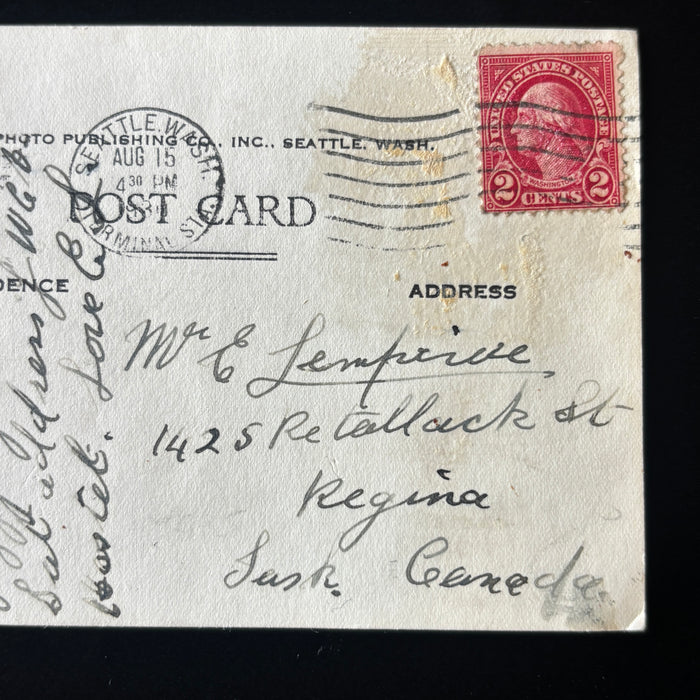Vintage Postcard RPPC 1930 Seattle US Government Locks Maritime Social History