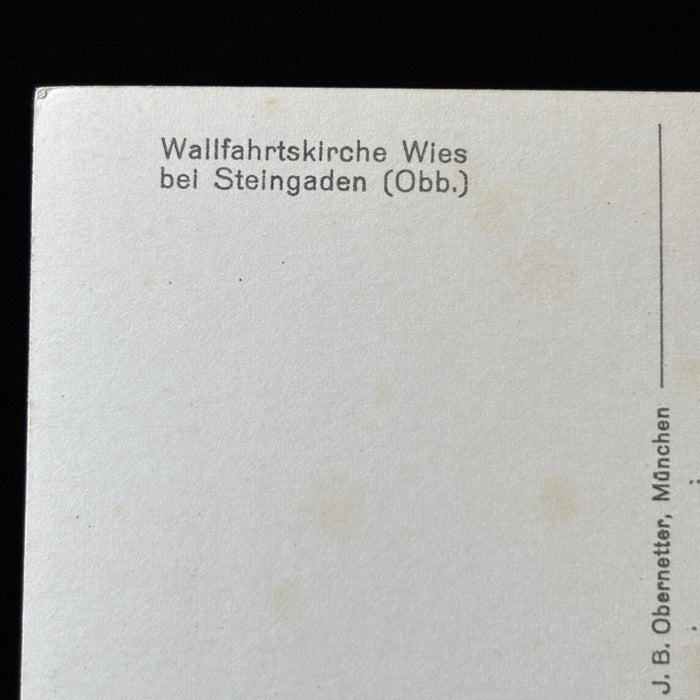 Vintage Postcard RPPC Wieskirche Steingaden German Bavaria Baroque Church UNESCO