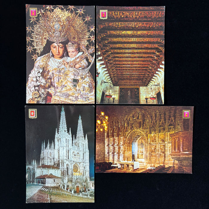 Vintage Postcard Lot Spain Valencia Burgos Cathedral Religion Art Architecture