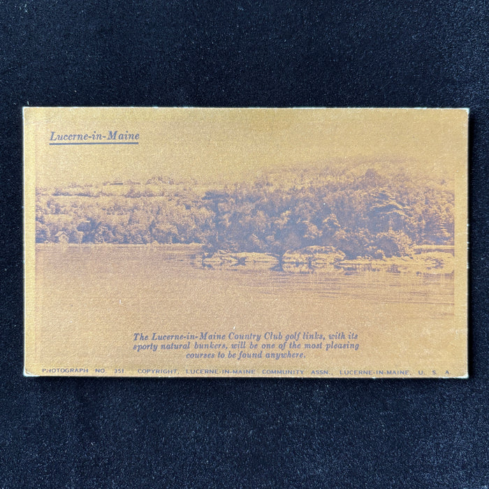 Vintage Postcard 1920s Switzerland Lucerne-in-Maine Country Club Golf Links