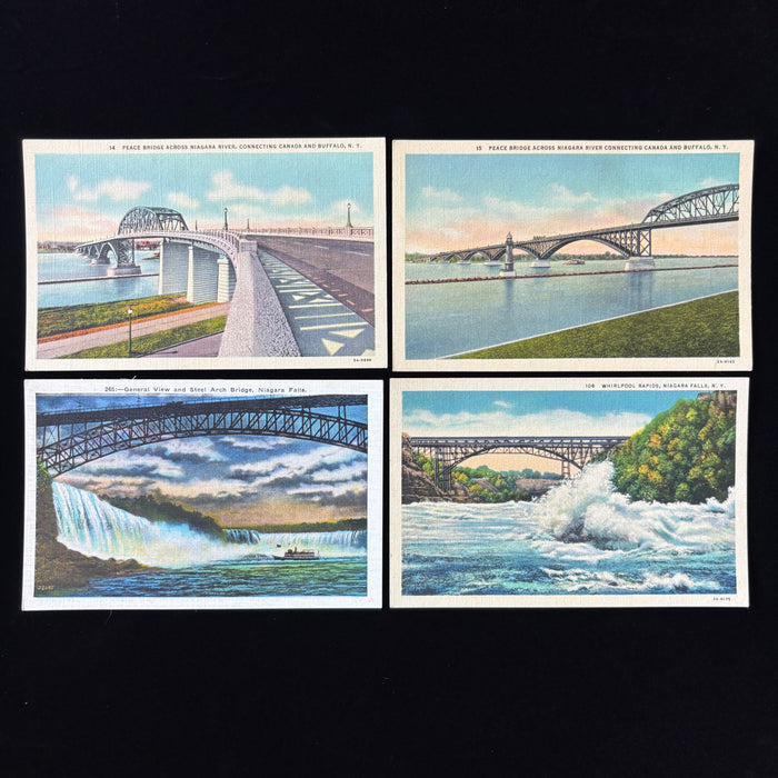 Vintage Postcard Lot Bridges Niagara Falls Peace Steel Arch Whirlpool Rapids NY