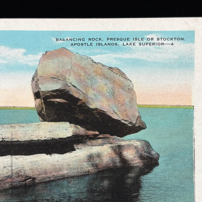 Vintage Postcard Lot Wisconsin Apostle Islands Lake Superior Balancing Rock