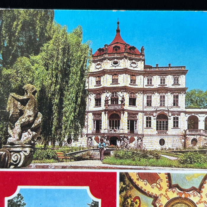 Vintage Postcard Ploskovice Castle Czech Republic Film Castle Baroque Multiview