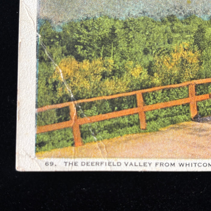 Antique Postcard 1923 Open Touring Car Mohawk Trail Deerfield Valley Road Trip