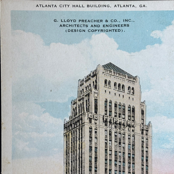 Vintage Postcard Lot 5 Atlanta GA Candler Airport City Hall Prison Post Office