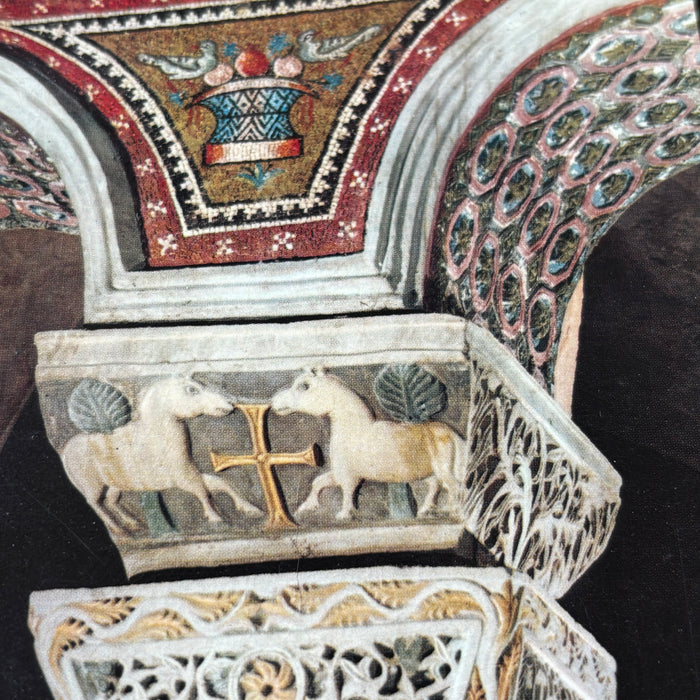 Vintage Postcard 1972 Lambs Bird Basilica San Vitale Ravenna Italy Byzantine Art