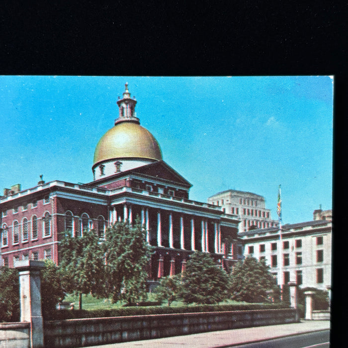 Vintage Postcard Lot Boston Autos Gold Dome State Capitol Aerial Massachusetts