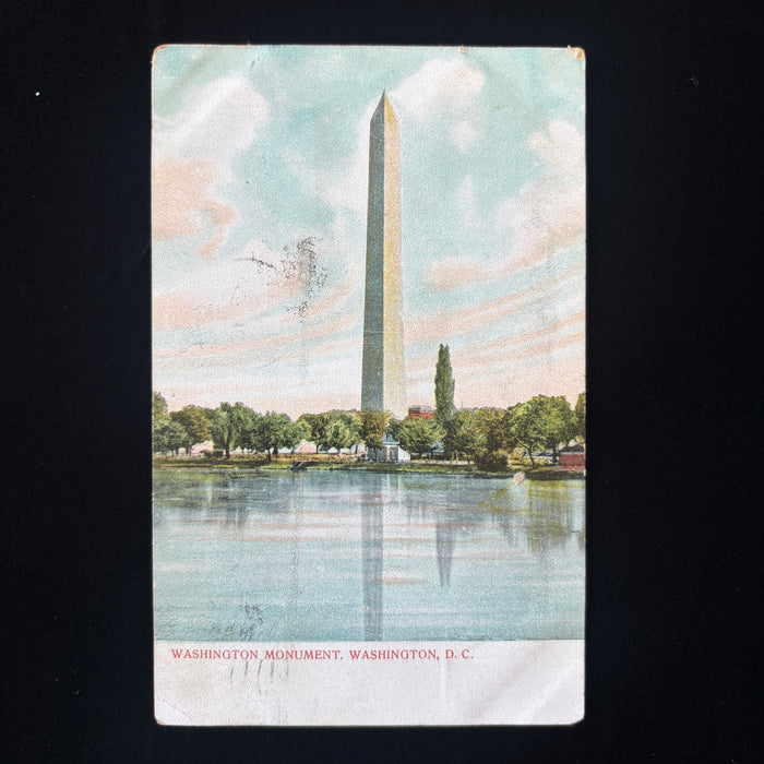 Antique Postcard 1910 Social History Washington Monument Gettysburg Station D