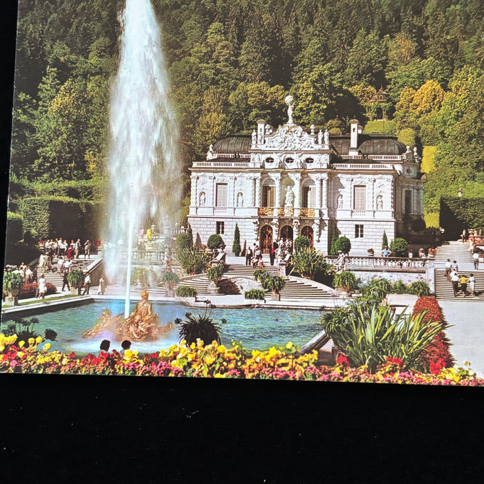 Vintage Postcard Lot Linderhof Palace Gold Fountain Bavaria Germany Retro Travel