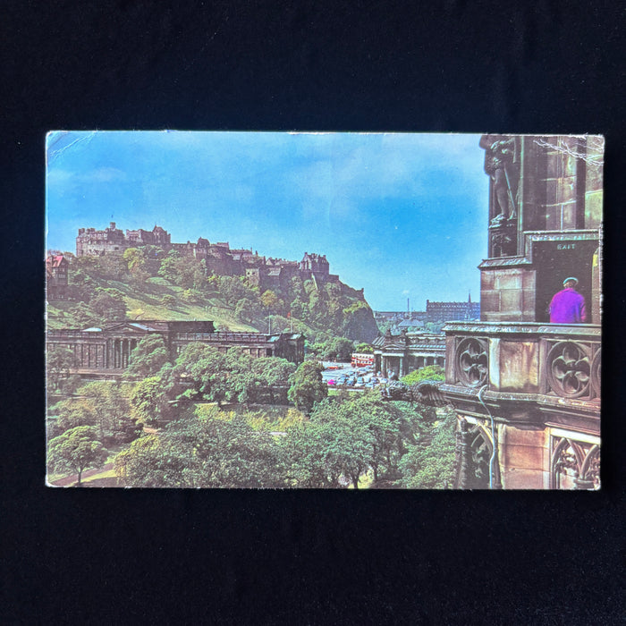 Vintage Postcard 1964 Behave Hogmany Edinburgh Castle Scott Monument Scotland