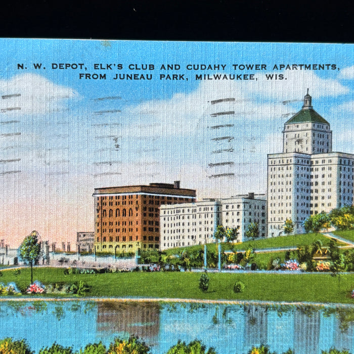 Vintage Postcard 1945 Hemorrhoids Medical History Milwaukee Wisconsin WWII Era