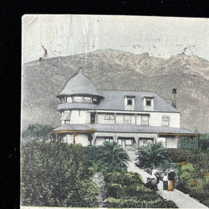 Antique Postcard 1907 Family Invitation McNally Mansion California