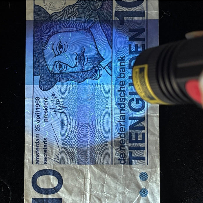 Vintage Banknote 1968 Netherlands 10 Gulden UV Verified Frans Hals Modernist