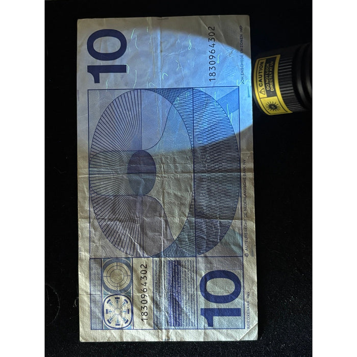 Vintage Banknote 1968 Netherlands 10 Gulden UV Verified Frans Hals Modernist