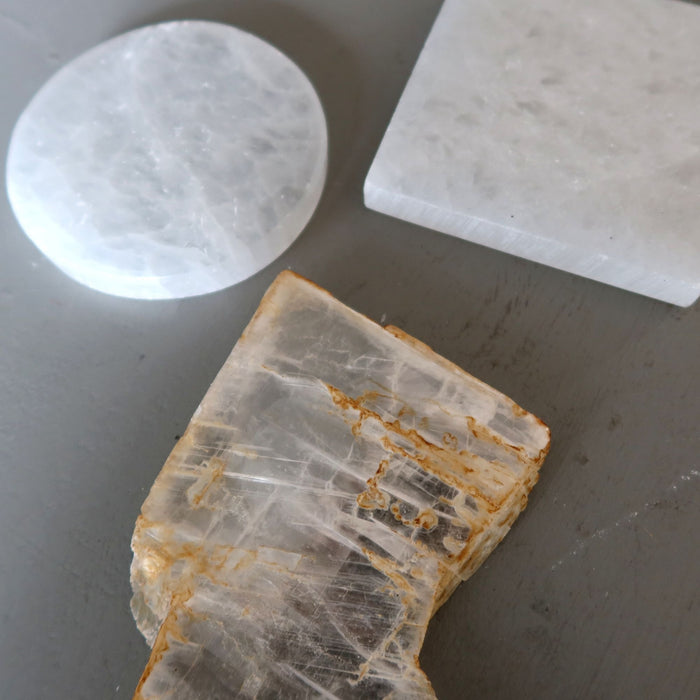 Selenite Chargers Lot of 3 Circle Square True Wounded Warriors