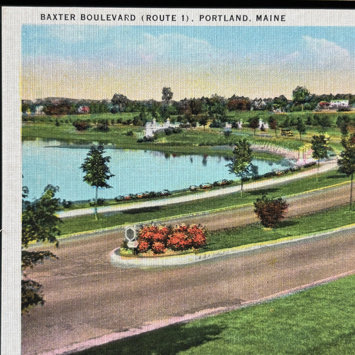 Vintage Postcard Lot Main Auto Tourism Bridge Maritime Anchor Baxter Blvd Rte 1