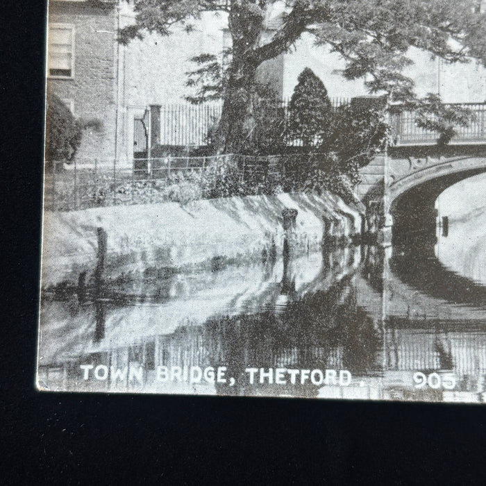 Antique Postcard Town Bridge Thetford Norfolk England Britannia Edwardian River
